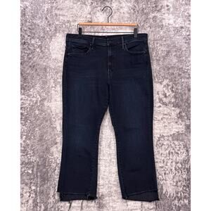 Mother Jeans 34 Petite Womens Lil Insider Crop Step Fray Night In Venice Denim